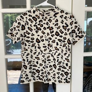 ANTHROPOLOGIE Cheetah print sweater